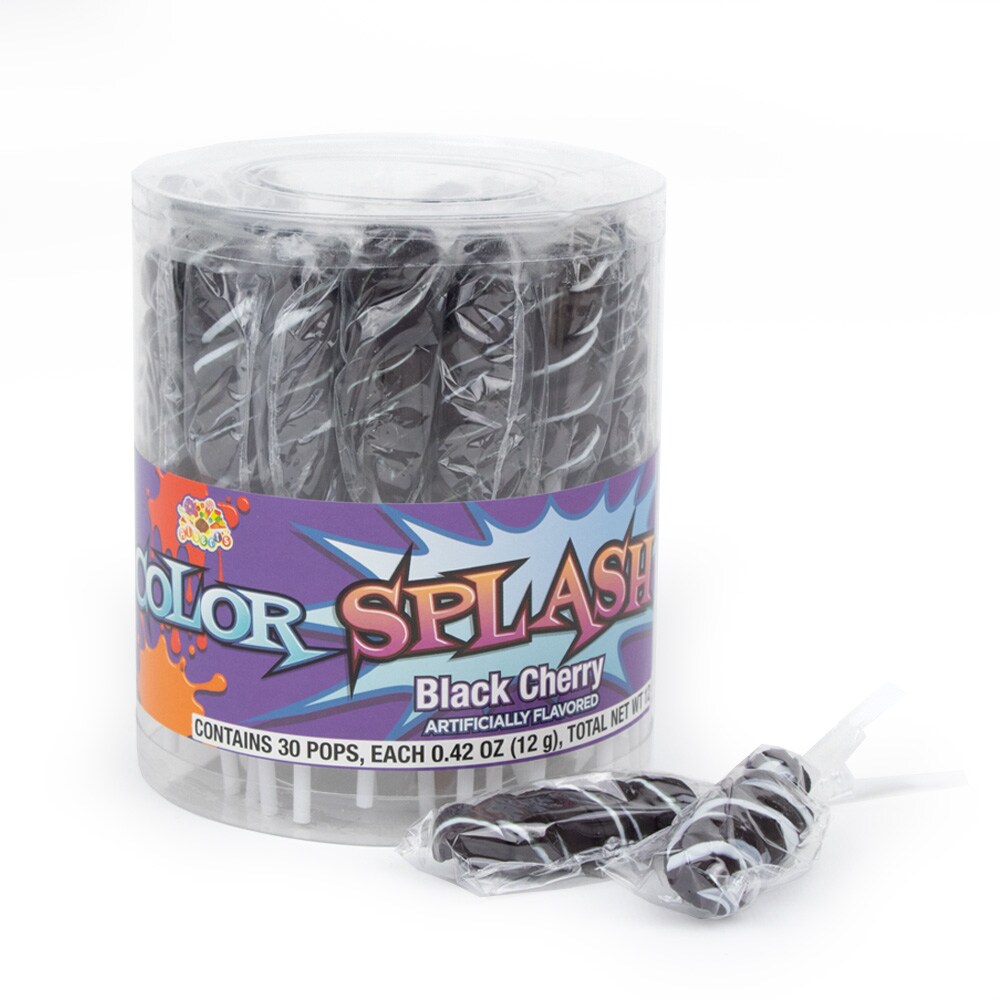 30 Pcs Black Twisty Pops Lollipops Blackberry Candy