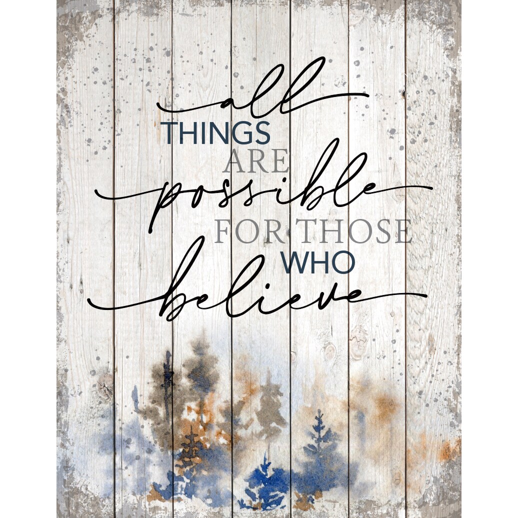 Dexsa All Things Are Possible Wood Plaque 11.75 inches x 15 inches