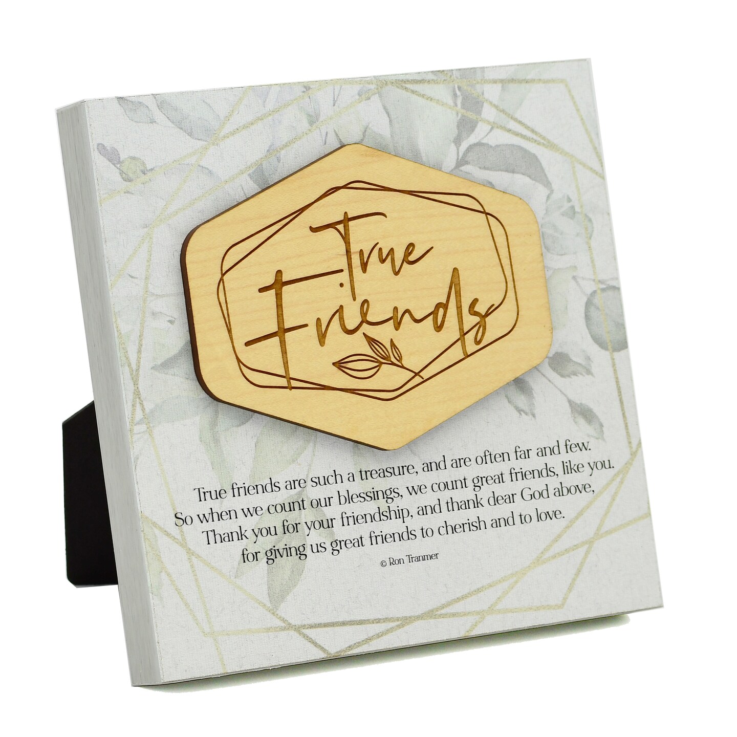 Dexsa True Friends Meadow Wood Plaque 6 inches x 6 inches