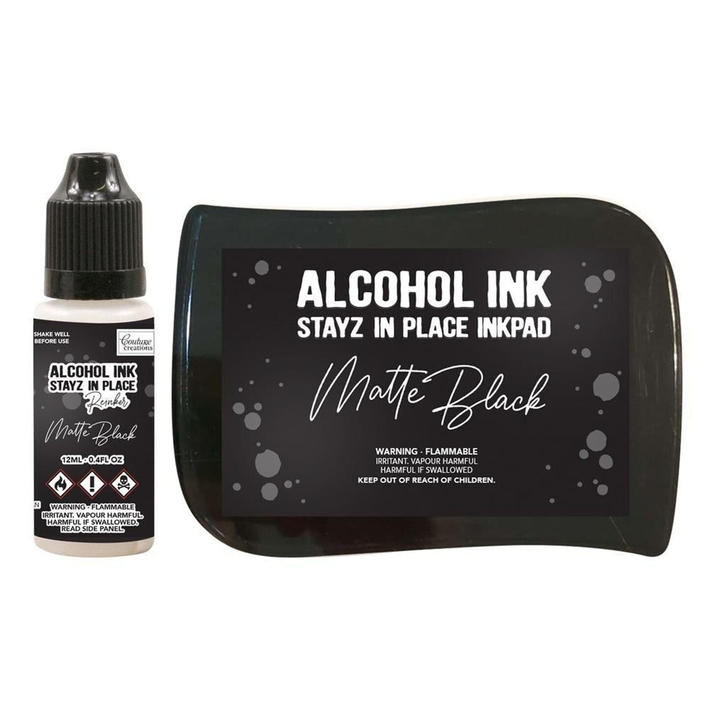 Couture Creations Stayz in Place Alcohol Ink Pad with 12ml reinker - Chocolate Sprinkles Pearlescent