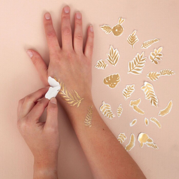 INKJET Temporary Tattoo Tatoo GOLD Transfer Decal Paper 8.5”x11” 25 Sh Made In US.