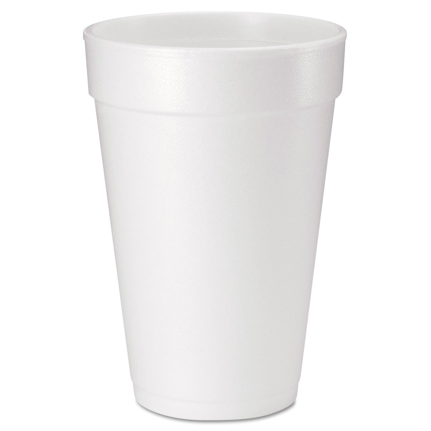 Dart Foam Drink Cups, 16 oz, White, 20/Bag, 25 Bags/Carton