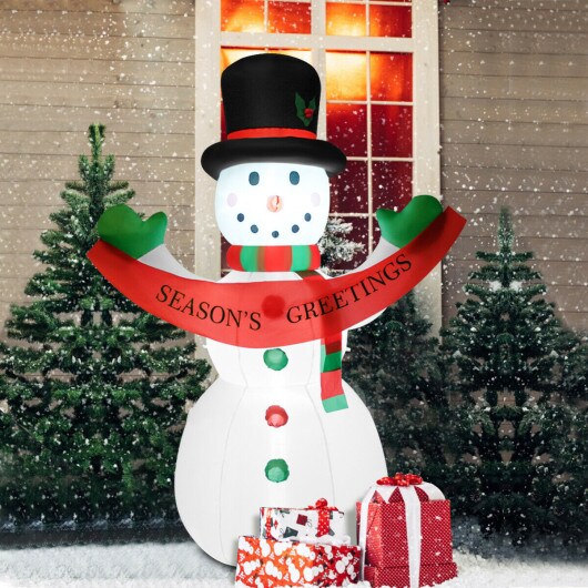 6FT LED Yard Lawn Party Inflatable Christmas Snowman