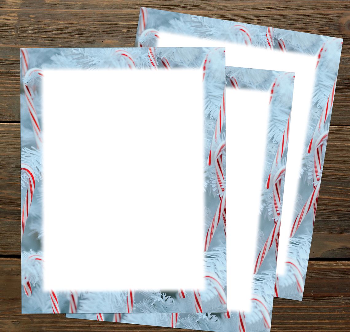 Great Papers! Winter Candy Canes Holiday Letterhead, Invitations and Announcements, Printer Friendly, 8.5"x11", 50 Pack