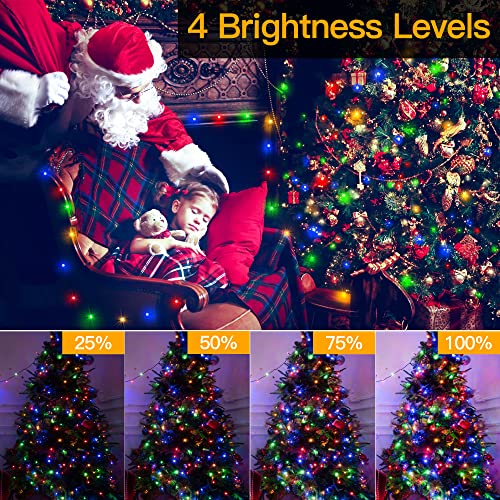 White Christmas Lights Outdoor-800LED Plug Wire Christmas x2 Remote Ollny