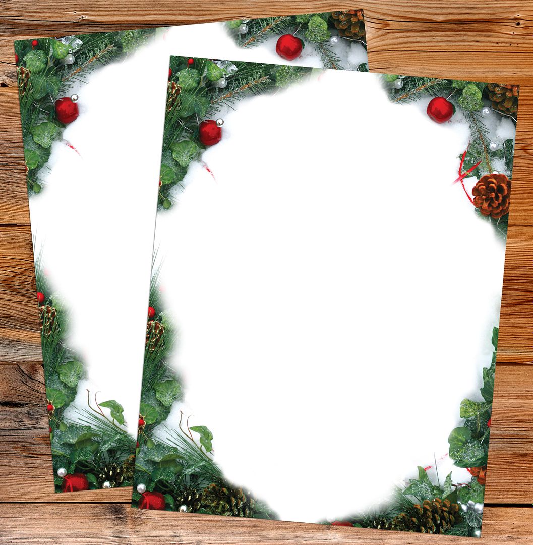 Great Papers! Pine and Pearl Holiday Letterhead, Invitations and Announcements, Printer Friendly, 8.5"x11", 50 Pack