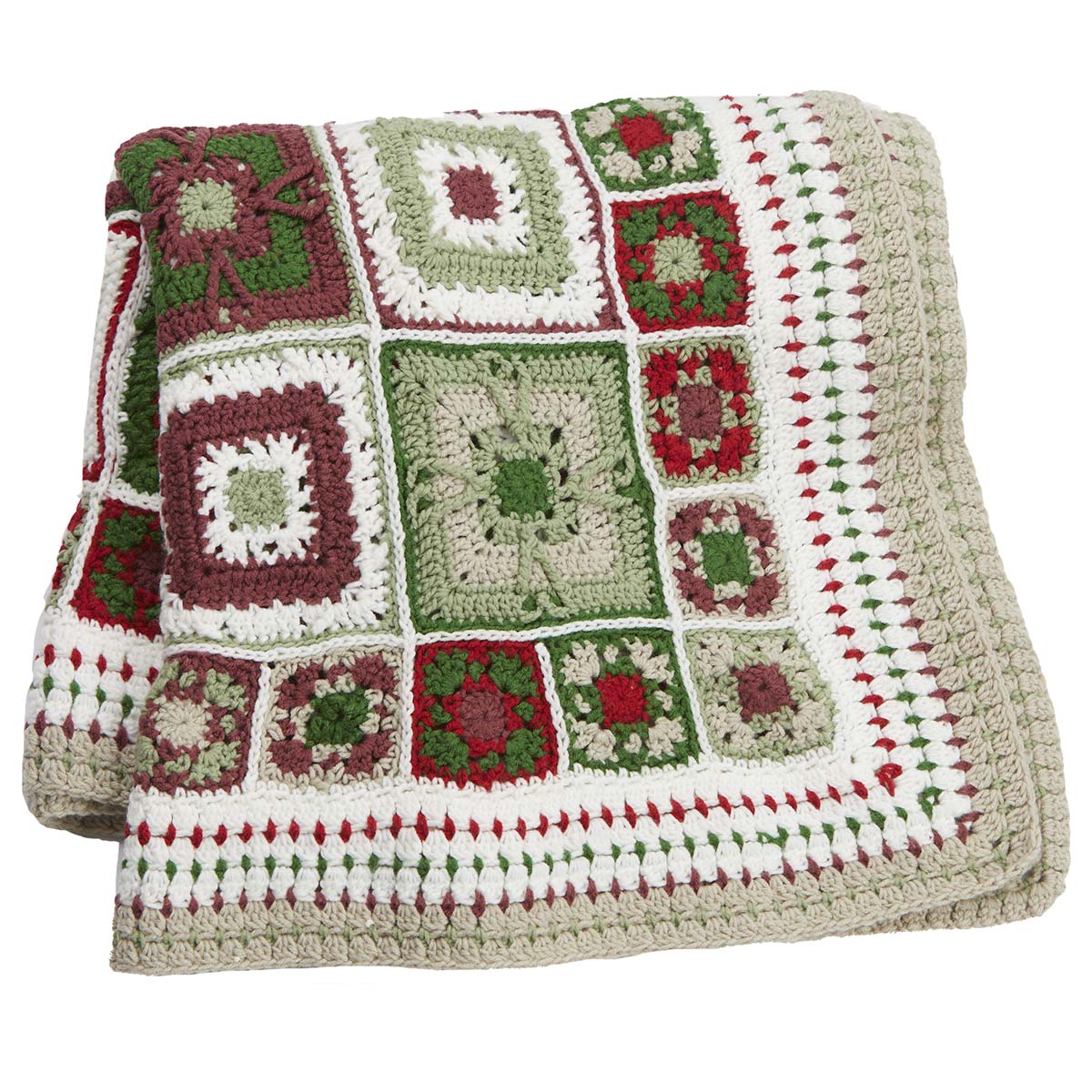 Herrschners Merry Mistletoe Afghan Crochet Kit Michaels