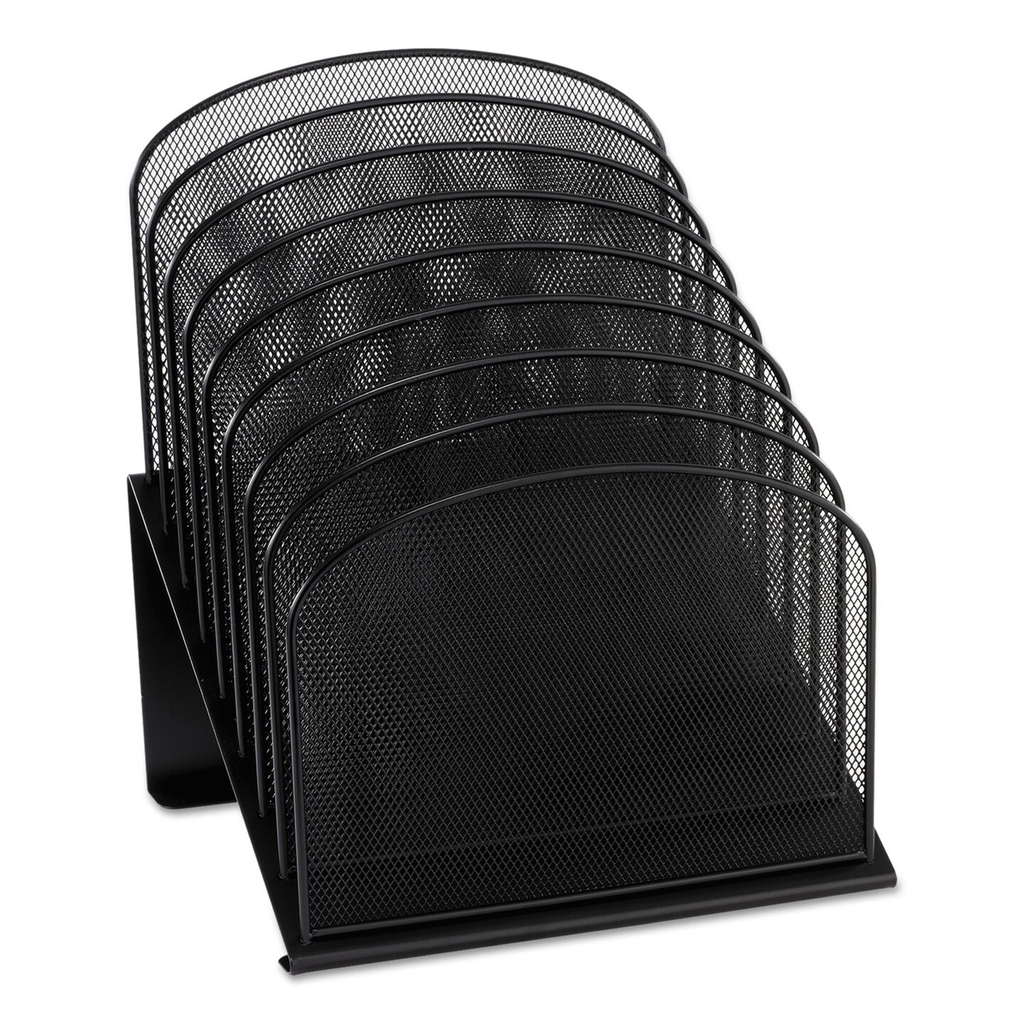 Onyx Mesh Desk Organizer with Tiered Sections, 8 Sections, Letter to Legal Size Files, 11.75 Onyx Mesh Desk Organizer with Tiered Sections, 8 Sections, Letter to Legal Size Files, 11.75