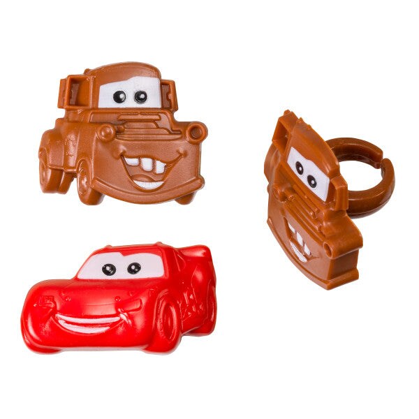 Cars Mater &#x26; McQueen Cupcake Rings, 12ct