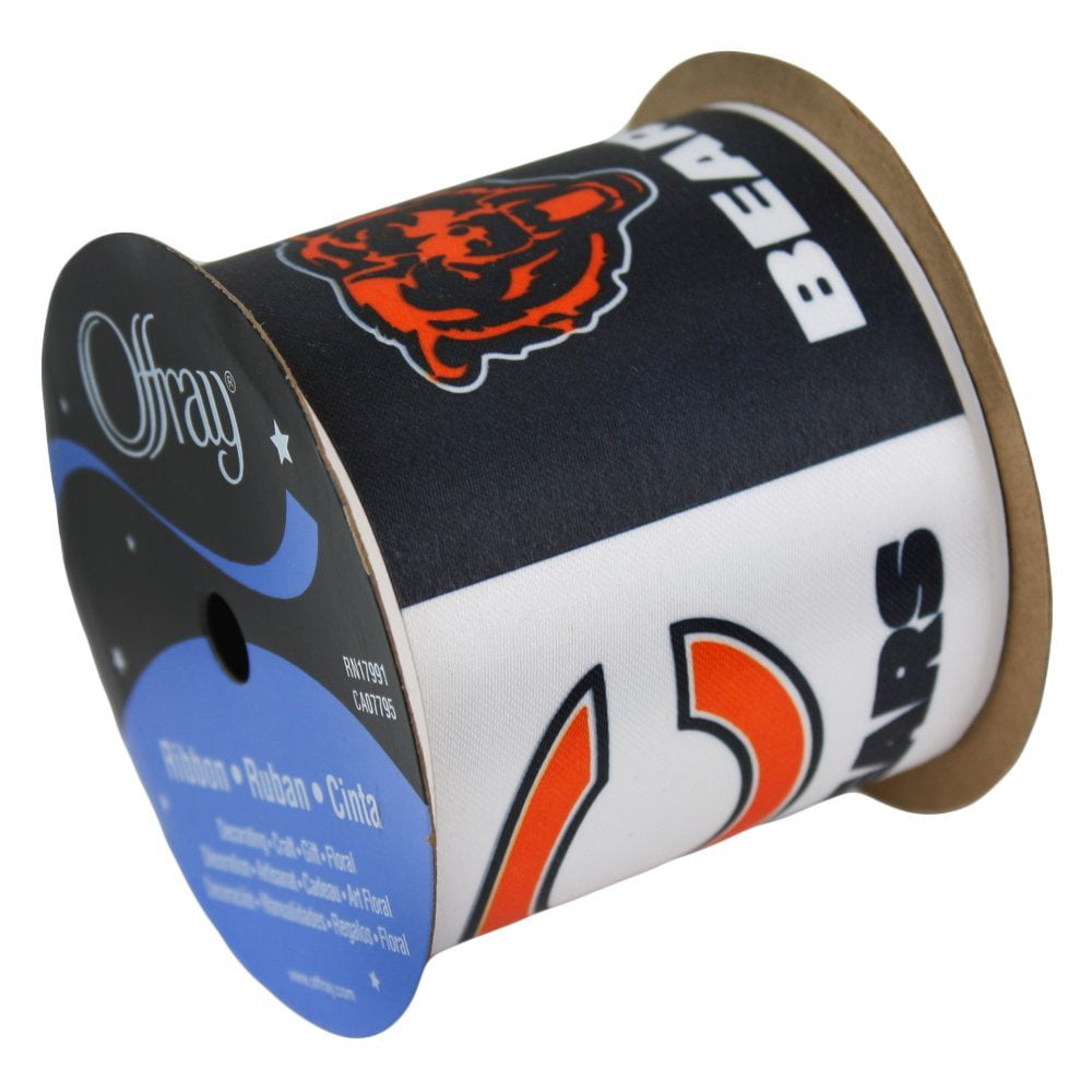 Bears NFL Printed Ribbon 2-1/2-Inch Width, 9 Foot Spool