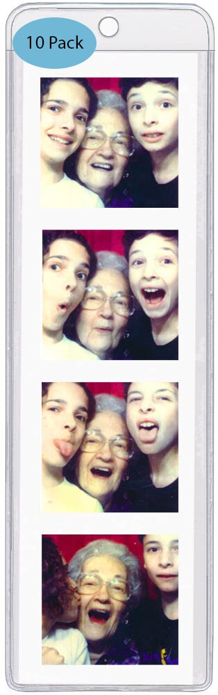 StoreSMART - Plastic Bookmark Holders - Square Top - 2 3/8" x 8" - fits photo booth photos - Made in USA