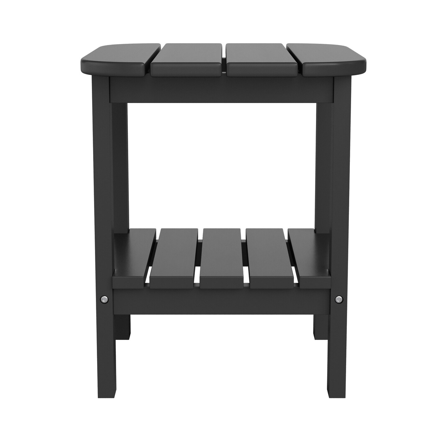 Merrick Lane Nassau 2-Tier Adirondack Side Table, All-Weather HDPE Indoor/Outdoor Accent Table