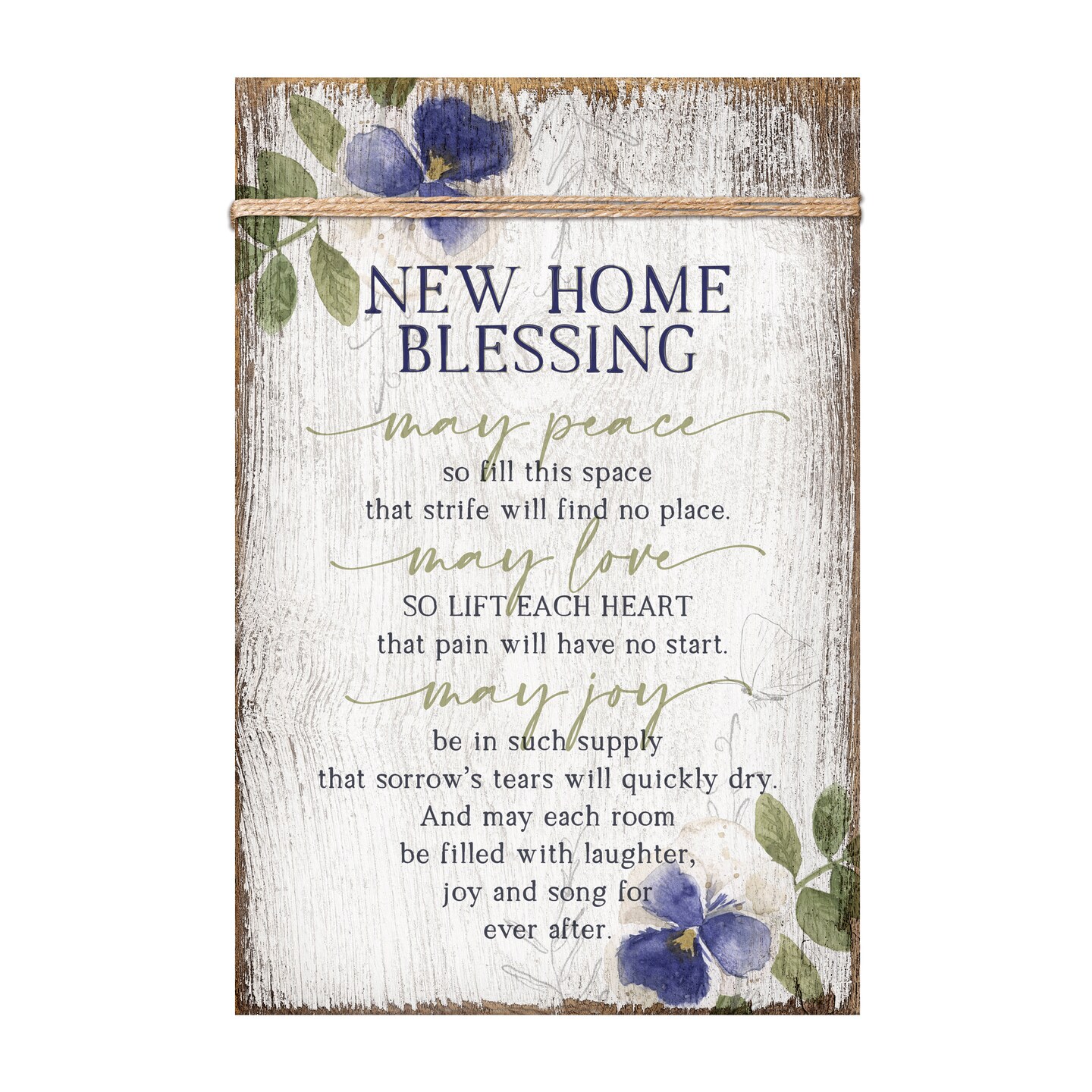 Dexsa New Home Blessing Wood Plaque with Easel and Wall Hanger 6"x9"