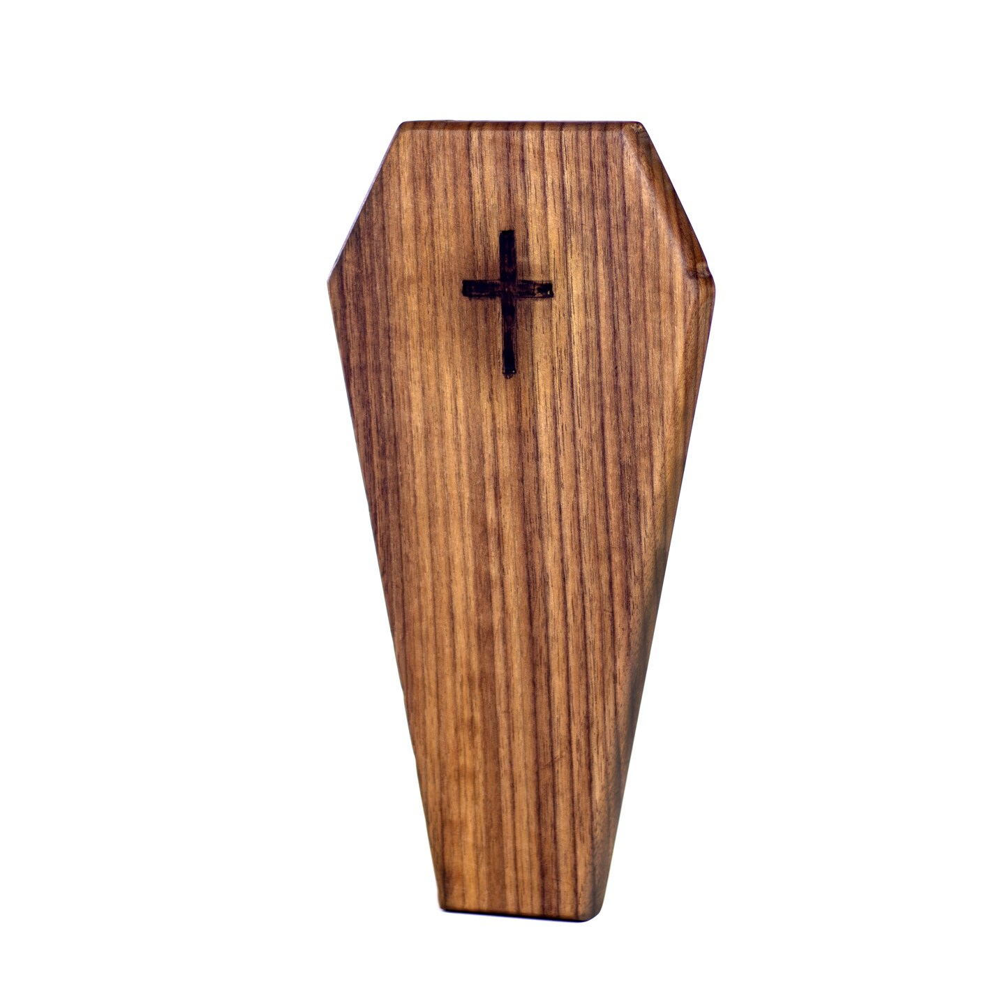Walnut Halloween Gothic Wood Coffin Cheeseboard Party Charcuterie Serving Tray, Spooky Grazing Table Decoration product 5