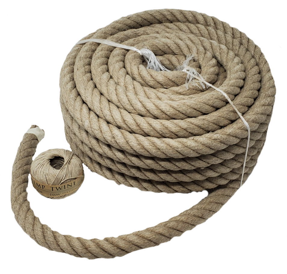 Hemptopia Hemp Rope 30mm, All Natural, Sold by the yard