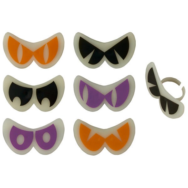 Scary Glow Eyes Cupcake Rings, 12ct