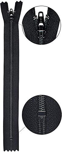 #3 Skirt &#x26; Dress Black YKK Coil Closed Bottom Zippers - Made in The United States (12 Zippers Per Pack) (72&#x22; Inches)