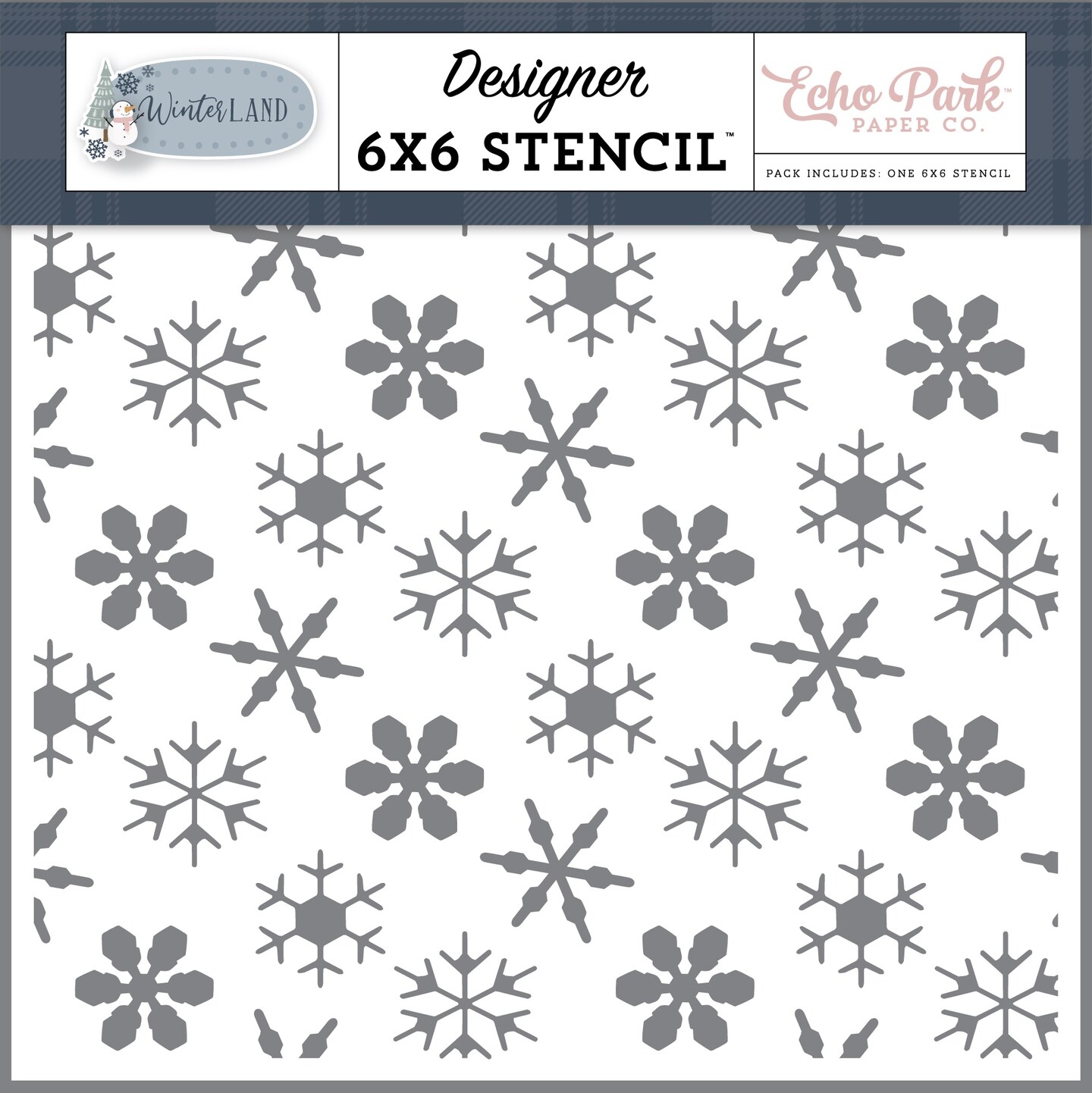 Echo Park Stencil 6"X6"-Winter Wishes Snowflakes, Winterland | Michaels