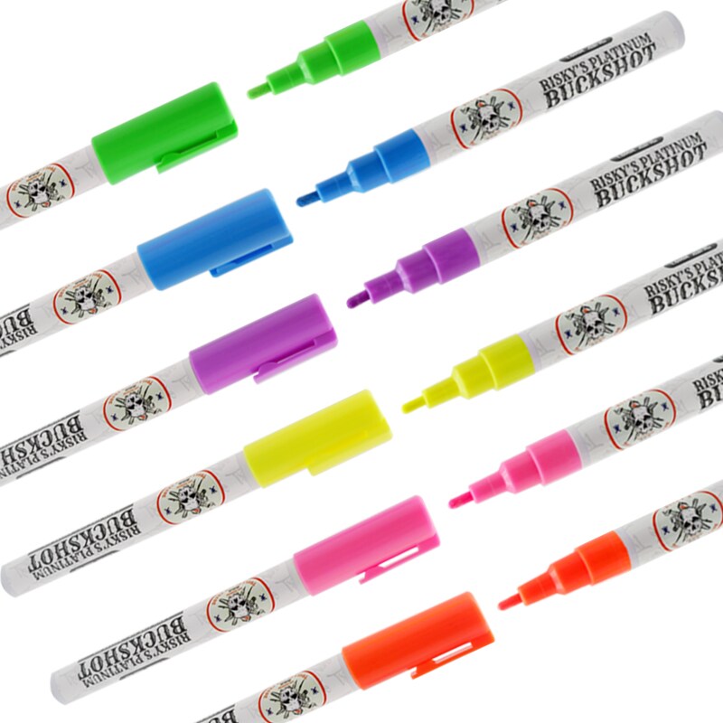 Risky&#x27;s Tools of the Trade Platinum Buckshot 1mm 6 Pack of Fluorescents for Graffiti or Fine Art