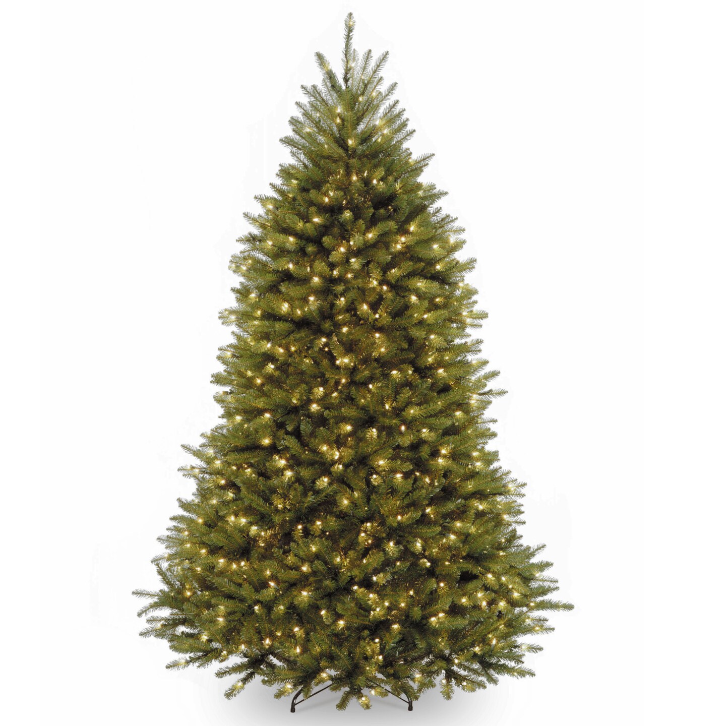 National Tree Company Pre-Lit Artificial Full Christmas Tree, Green, White Lights, Includes Stand, 7.5 Feet
