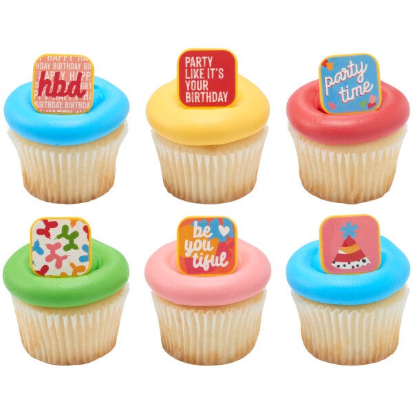 Joyful Expressions Assortment Cupcake Rings, 12ct