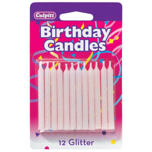 Smooth Glitter Birthday Candles, 12pc Michaels