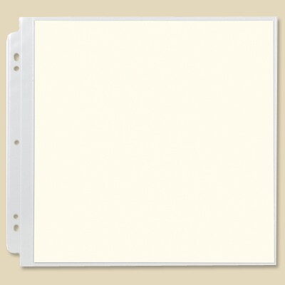 Gallery Leather Yarmouth 12 x 12 Scrapbook - Freeport Ivory - 12.75 x  14.5 