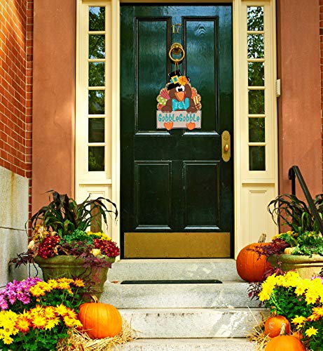 Thanksgiving Wooden Door Decor Thanksgiving Wreath for Front Door Turkey Door Hanger Thanksgiving Door Hanger Gobble Gobble Sign Thanksgiving Door Wreath Thanksgiving Party Decorations