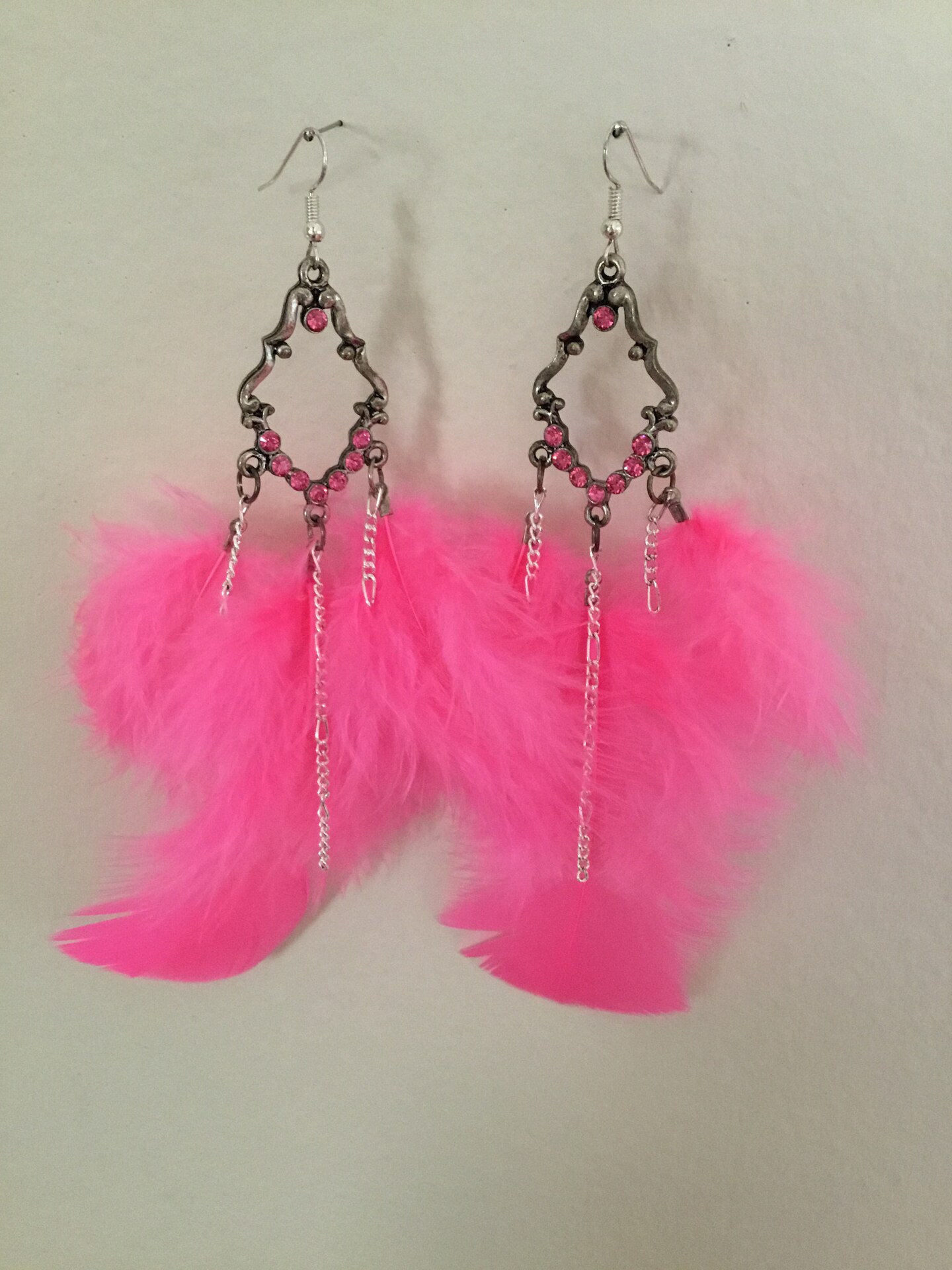 Fuschia hot sale chandelier earrings