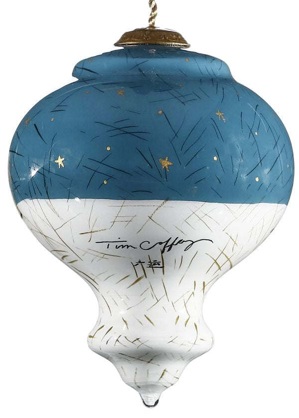 Nativity Hand Painted Glass Hanging Ornament