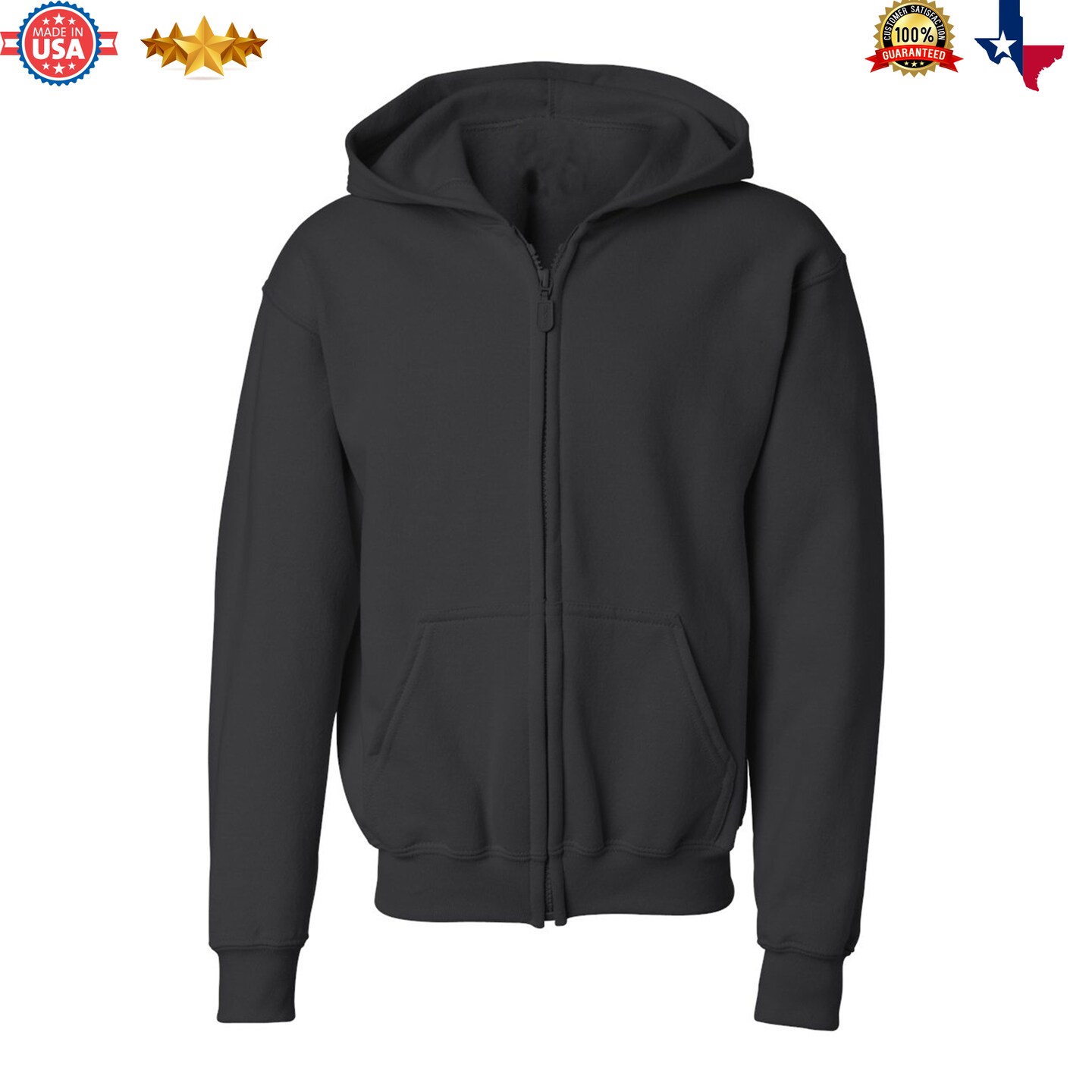 Gildan&#xAE; Heavy Blend Youth Full Zip Hooded Long Sleeve Sweatshirt