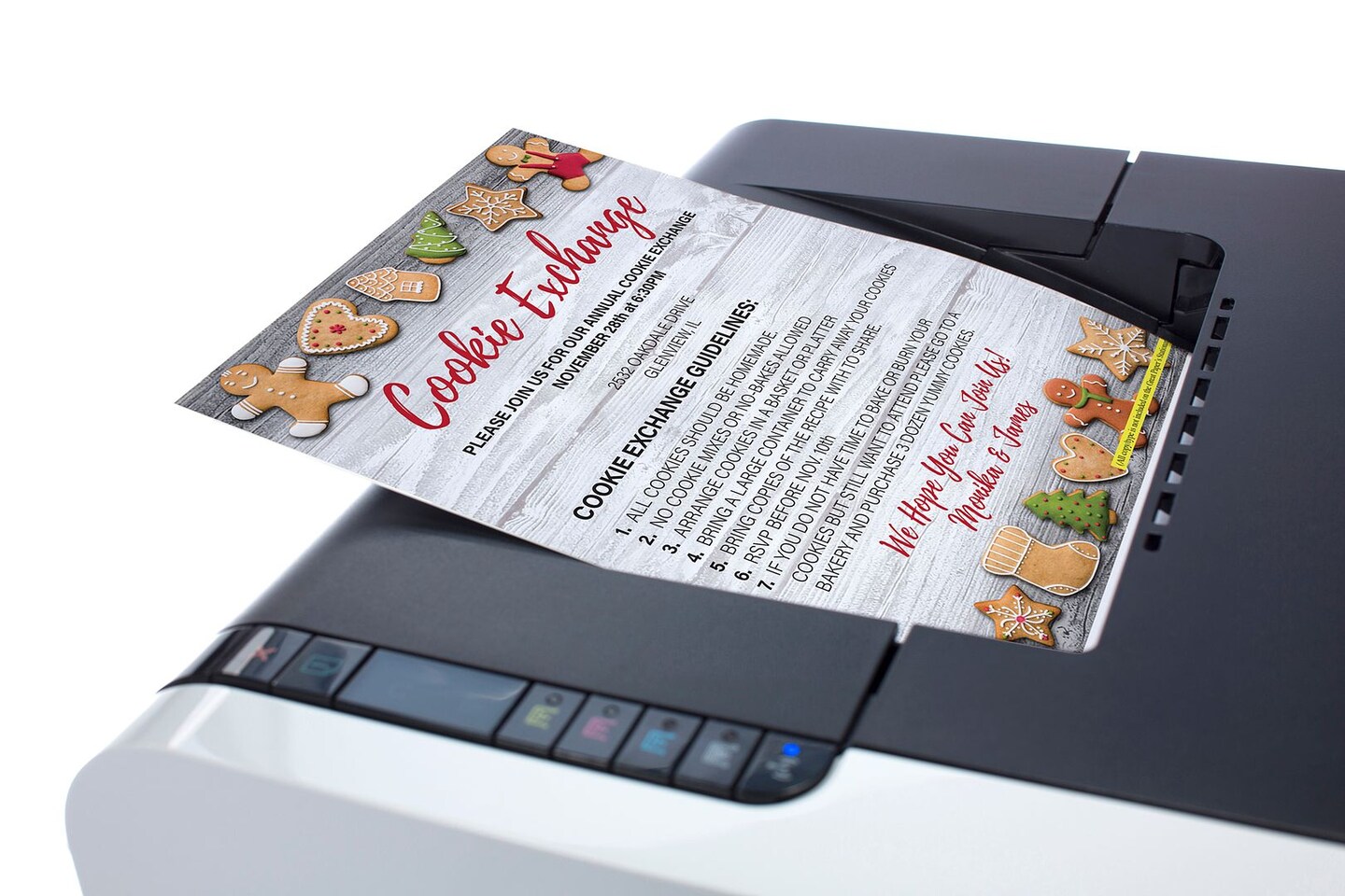 Great Papers! Holiday Cookies Holiday Letterhead, Invitations and Announcements, Printer Friendly, 8.5&#x22; x 11&#x22;, 50 Pack