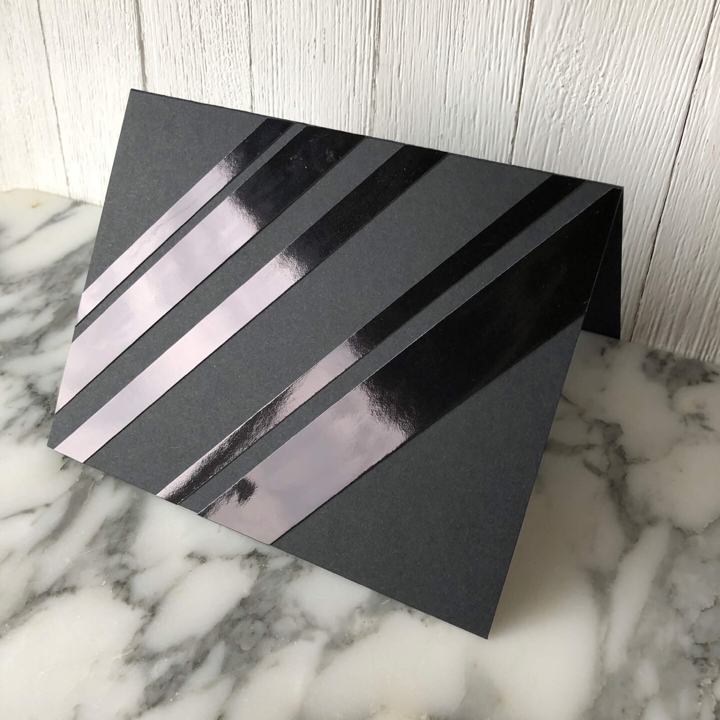 Black Mirricard Mirror Cardstock Paper - 8.5 x 11 inches - 100 lb / 270 gsm Cover / 12pt -10 Sheets