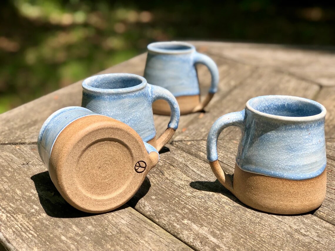 Mug, Coffee Mug, Blue Coffee Mug, Ceramic Mug, Pottery Mug, Handmade Mug, Stoneware  Mug, Large Mug, Unique Mug, Ready to Ship