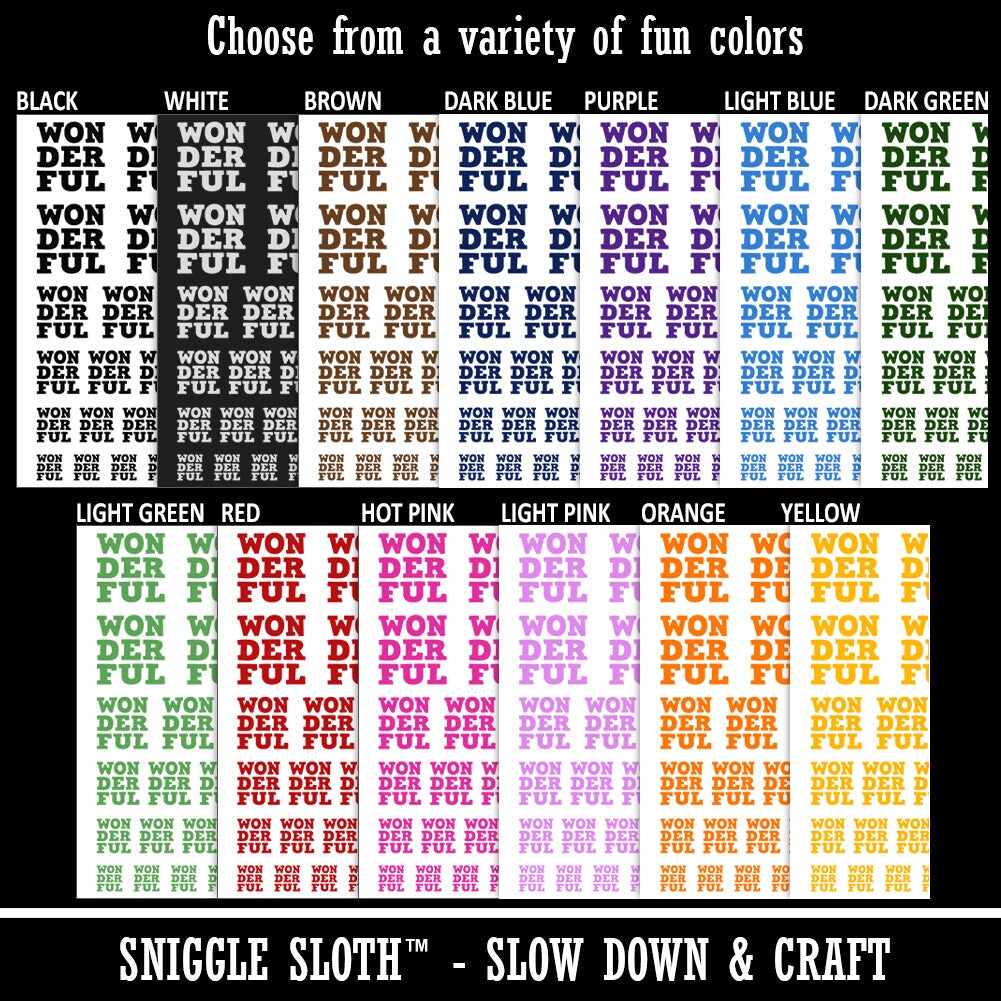 Wonderful Stacked Fun Text Temporary Tattoo Water Resistant Fake Body Art Set Collection