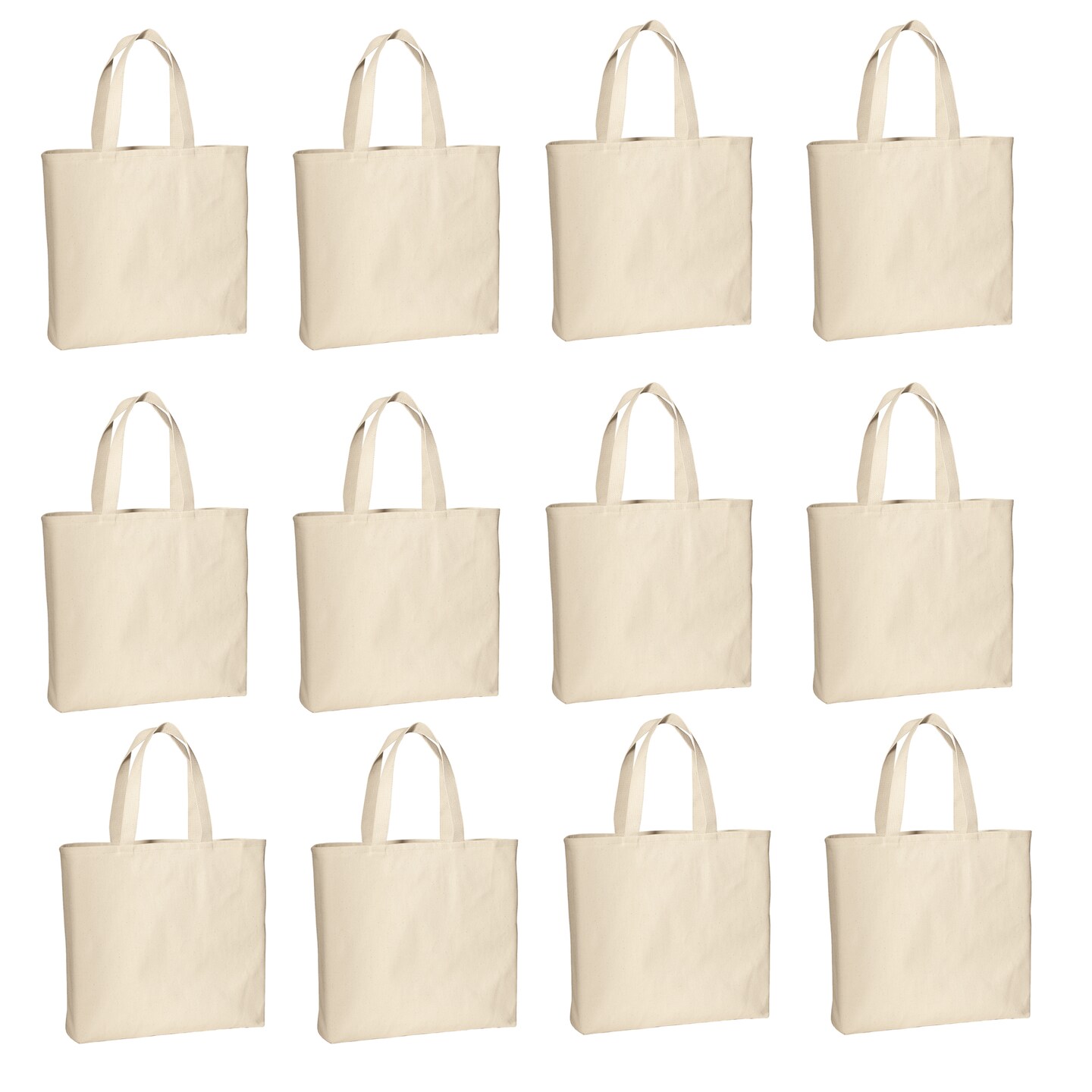 Multipack Heavy Canvas Twill Convention Bag | Reusable Blank Party Favor Tote Bags for Daily Use | Raheev®
