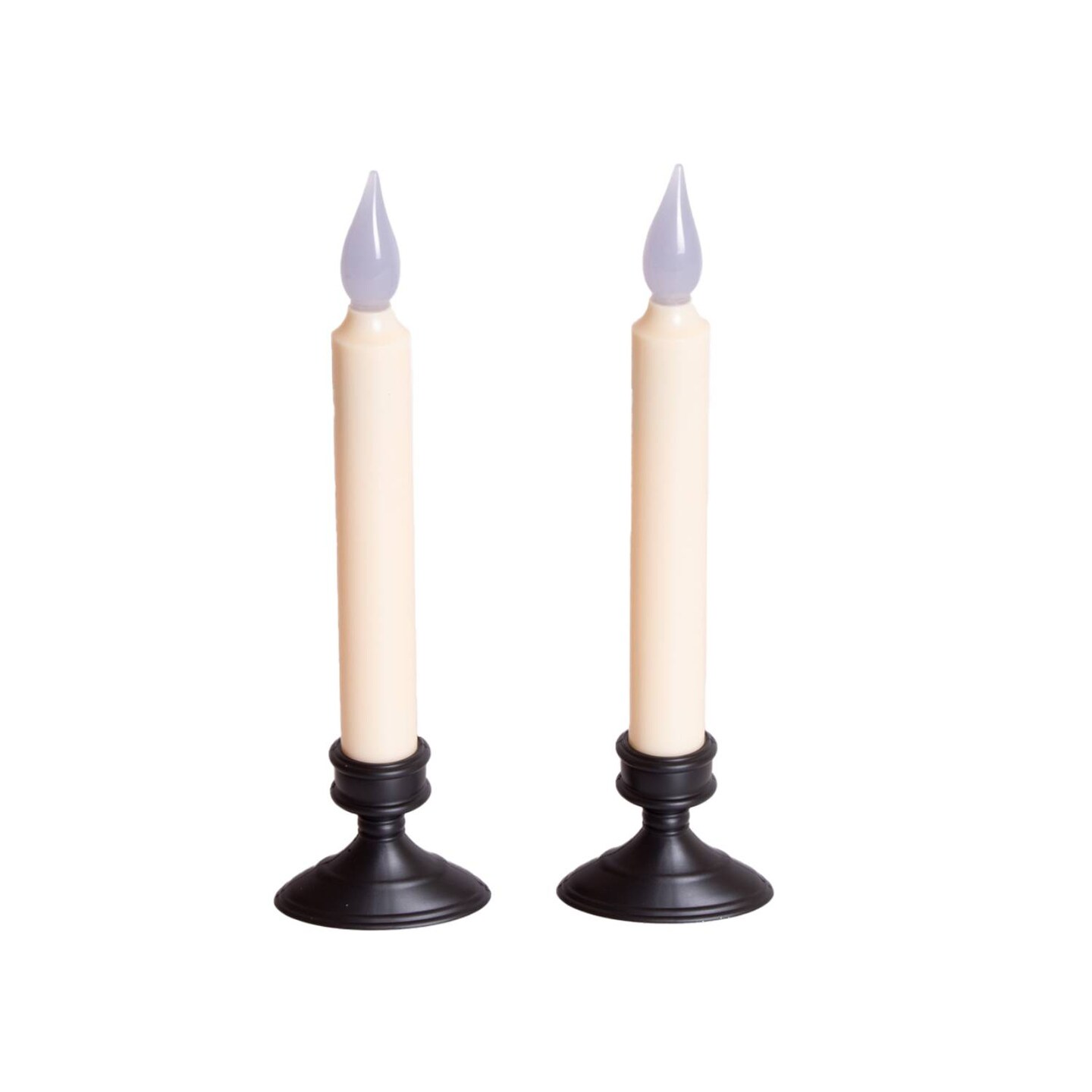 Delighted Home LED Window Candles, Battery Powered Flameless Tapers, Indoor Year Round and Holiday Decor, Ivory, 2 Pack