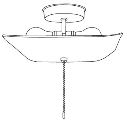 SUNLITE Square Classic White Glass Finish Ceiling Fixture