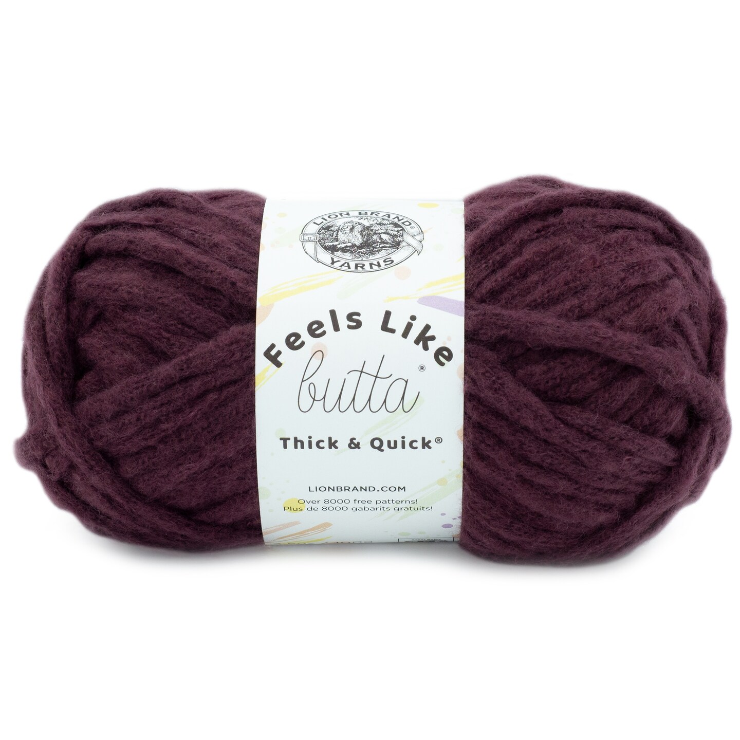Lion Brand Feels Like Butta Thick &#x26; Quick Yarn-Vineyard Wine