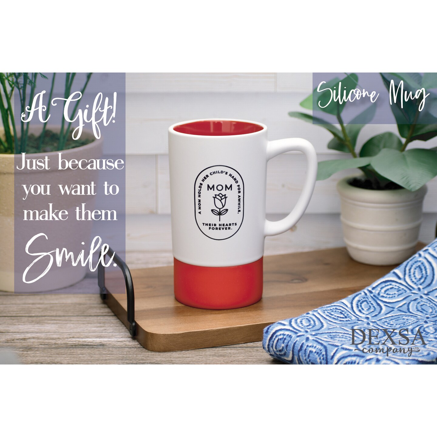 Dexsa A Mom Holds Designer Mug, Heat Resistant - 16 oz
