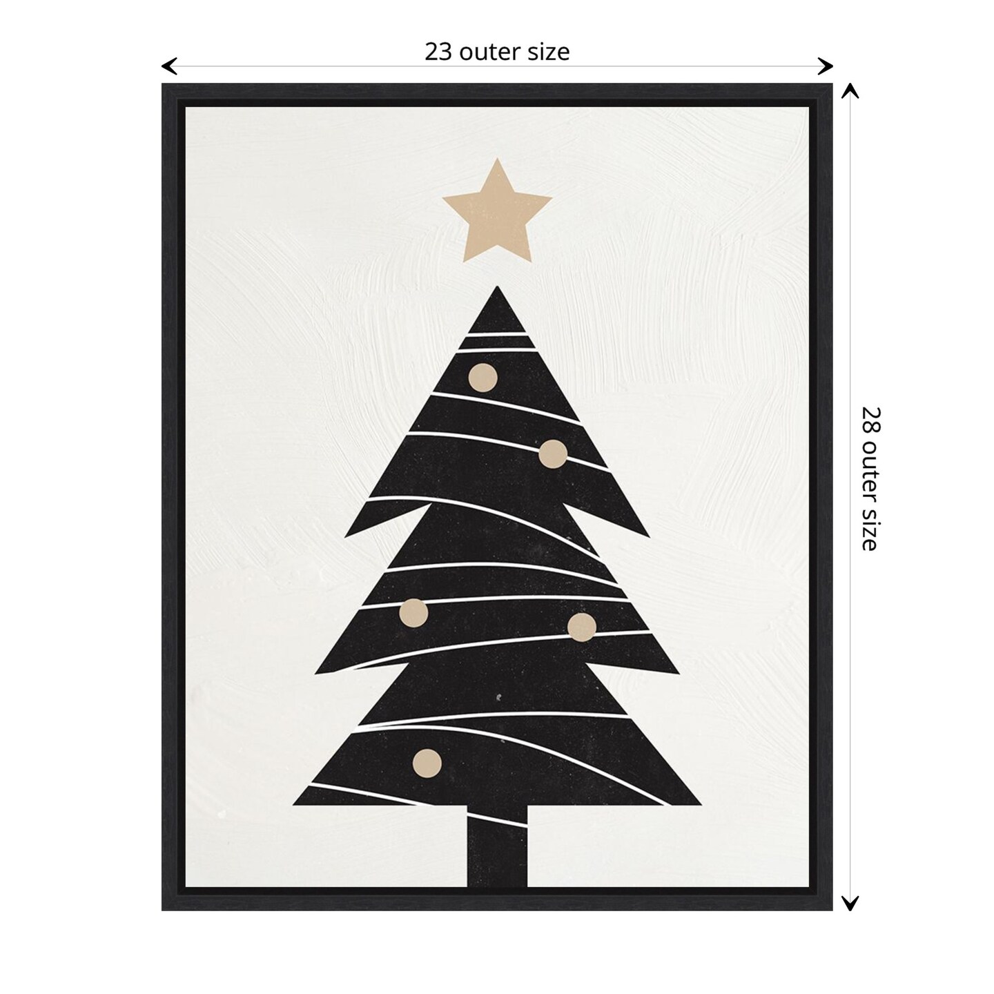 Modern Christmas Tree I by Nina Blue Canvas Art Framed