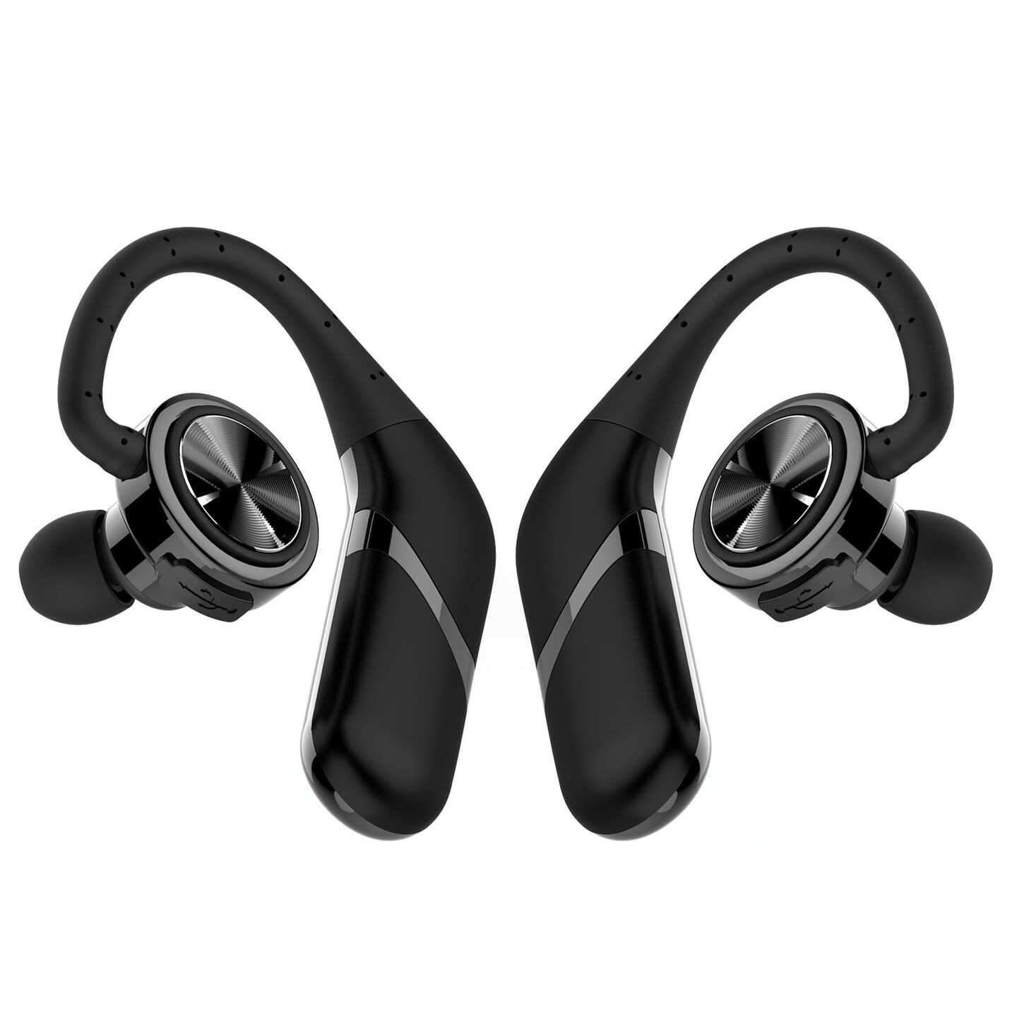 True Wireless Earbuds V5.0 Waterproof Stereo Earphones Deep Bass 11H Playtime Black