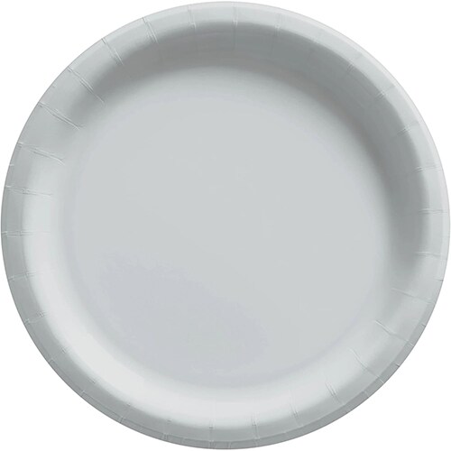 Silver Round Paper Plates 10" Michaels