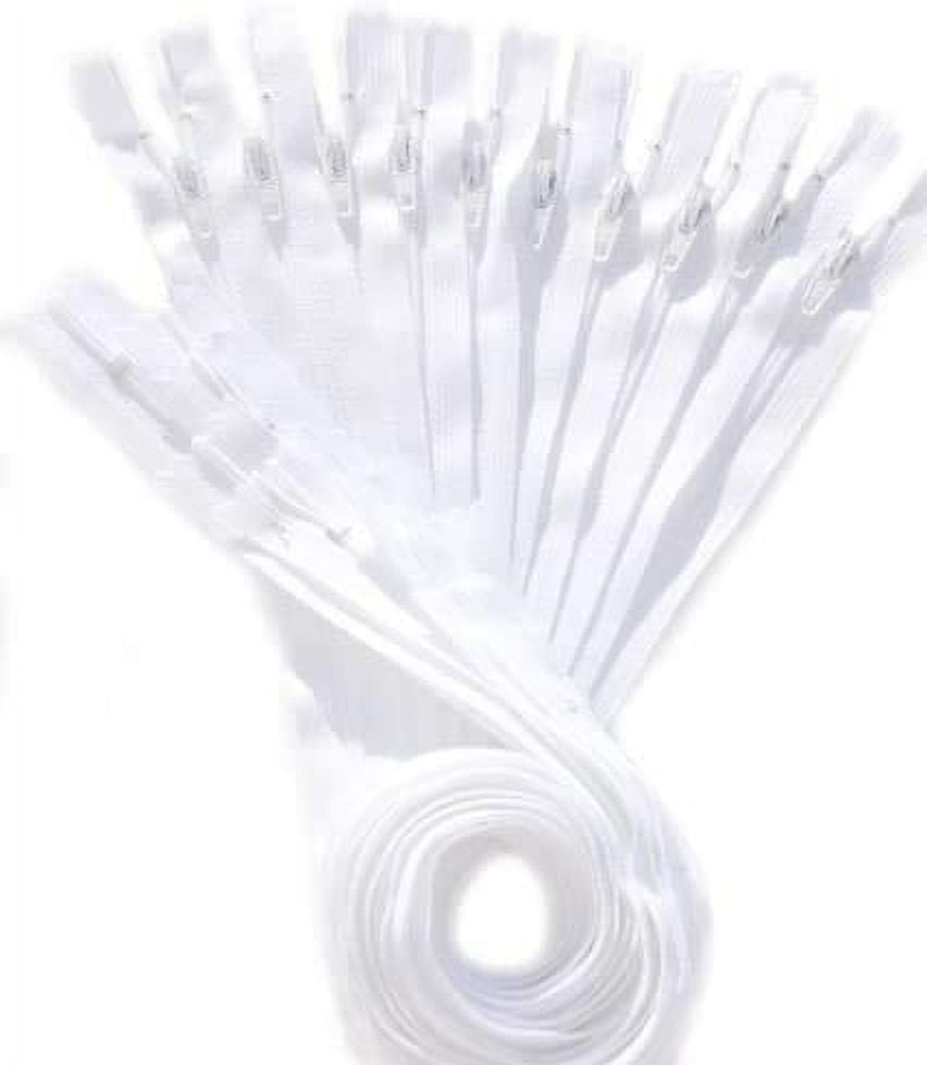 #3 Skirt & Dress White YKK Coil Closed Bottom Zippers for Sewing Craft & Apparel - Choose Your Length - Made in The United States (12 Zippers Per Pack) (24" Inches)