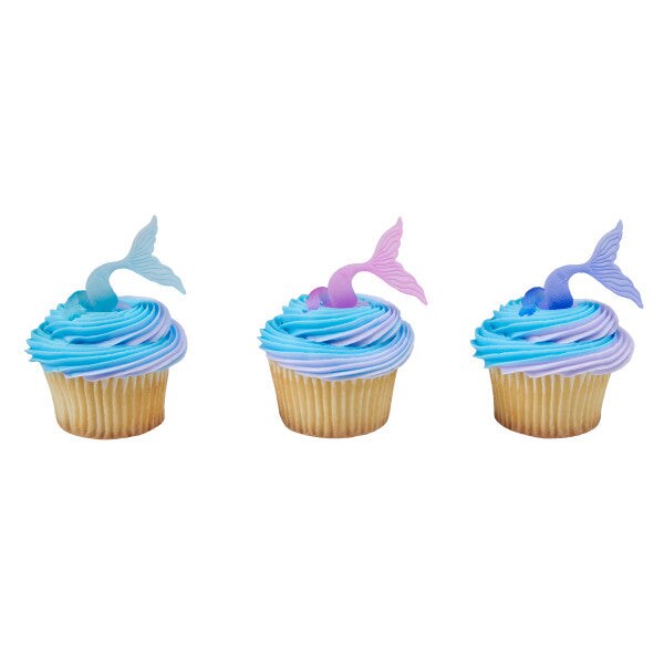 Mermaid Tail Wrap Cupcake Rings, 12ct