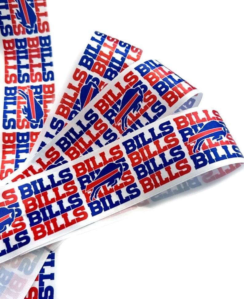 Bills Printed Ribbon 2.5&#x22;-Inch Width, 9 Feet (3 Yards)
