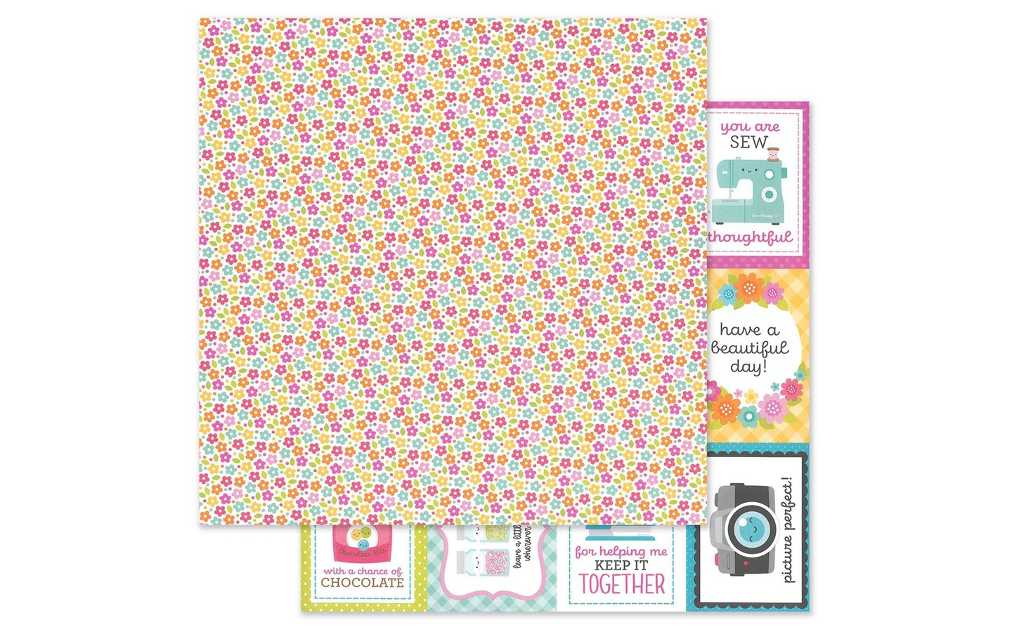 All About A Girl Double-Sided Cardstock 12X12-Prettiest Posies