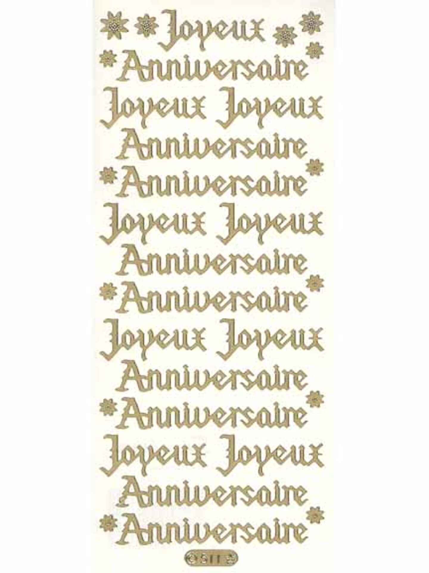 Starform Deco Stickers - Flower Border - Gold