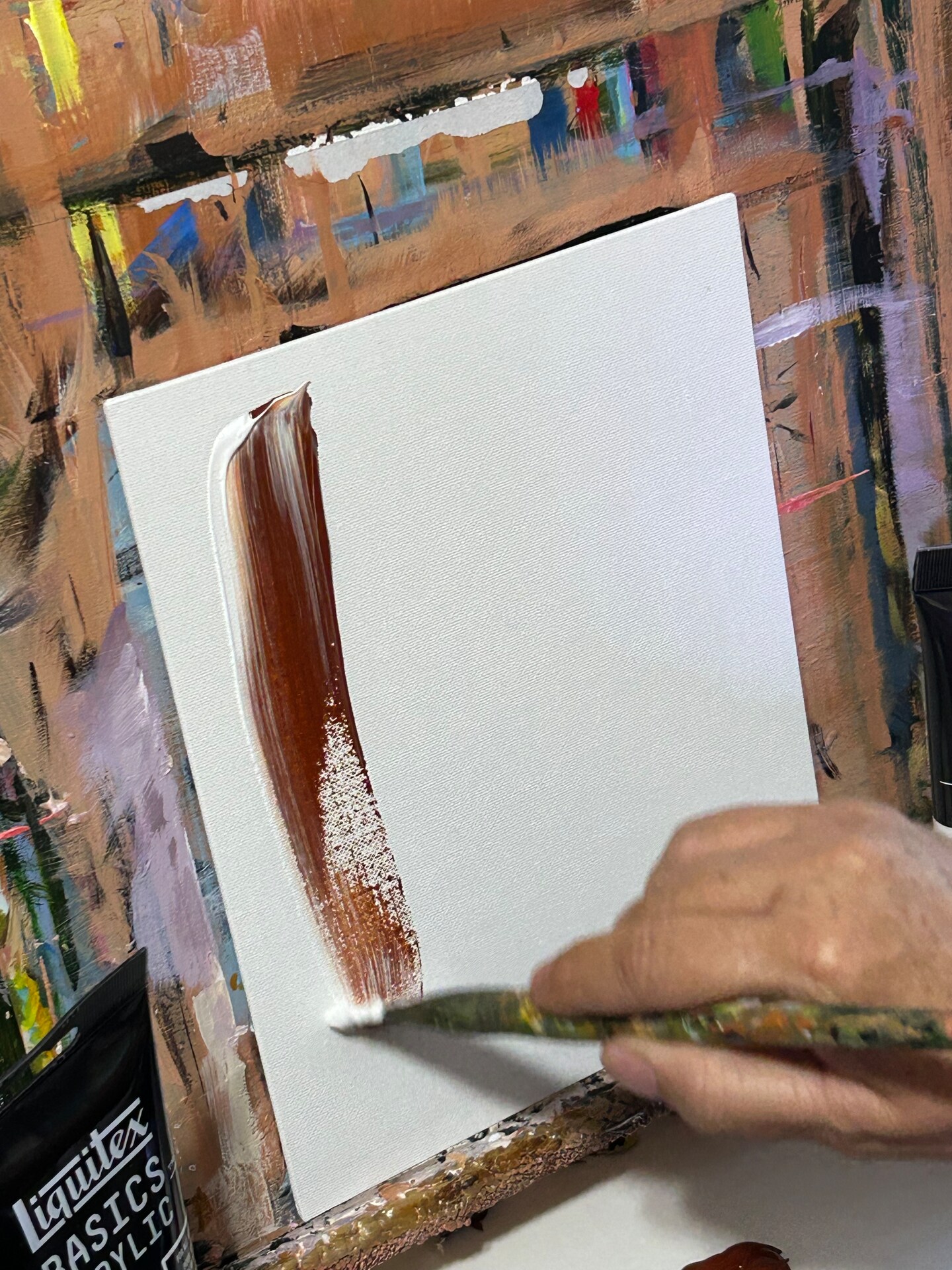 Prepping a canvas for painting with acrylic paints image 3