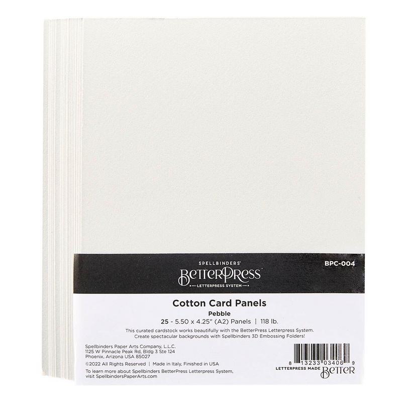 Pebble BetterPress A2 Cotton Card Panels - Spellbinders | Michaels